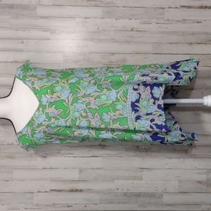 Rose & Olive Green Sleeveless Floral Blouse